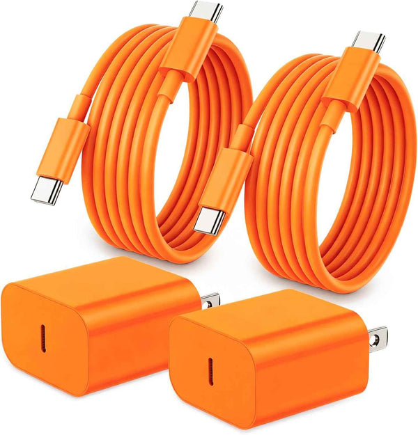 iPhone 17 16 15 Charger Fast Charging,2Pack 20W Apple iPad USB C Wall Chrager Block with 6FT USB C to C Cable for iPhone 17/Pro/Pro Max/17 Air/ 16/16 Pro/16 Pro Max/15/Plus/Pro/Pro Max (White)