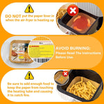 Air Fryer Liners Disposable 150Pcs, 8" Square Parchment Paper Liner for Air Fryer, Baking, Roasting and Microwave, Non-Stick Airfyer Liners Accessories