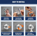 Stainless Steel Suction Cup Hooks for Bathroom, Kitchen, and Glass - 4-Piece No Drill Towel Hooks Set