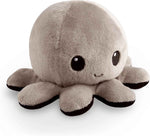 TeeTurtle Reversible Octopus Plushie - 4-Inch Pink + Aqua Two-Sided Flip Plush Toy with Embroidered Details - Cute Mini Collectible Plush for Kids, Teens, and Adults