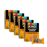 KIND Breakfast Protein Bars, Dark Chocolate Cocoa, Gluten Free, Low Sodium, 8g Protein, 30 Count