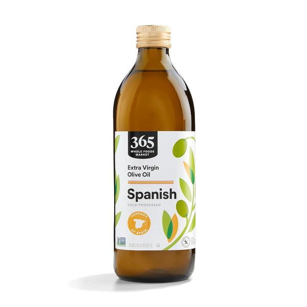 365 by Whole Foods Market, Extra Virgin Mediterranean Olive Oil, 33.8 Fl Oz for cooking, baking, and dressings