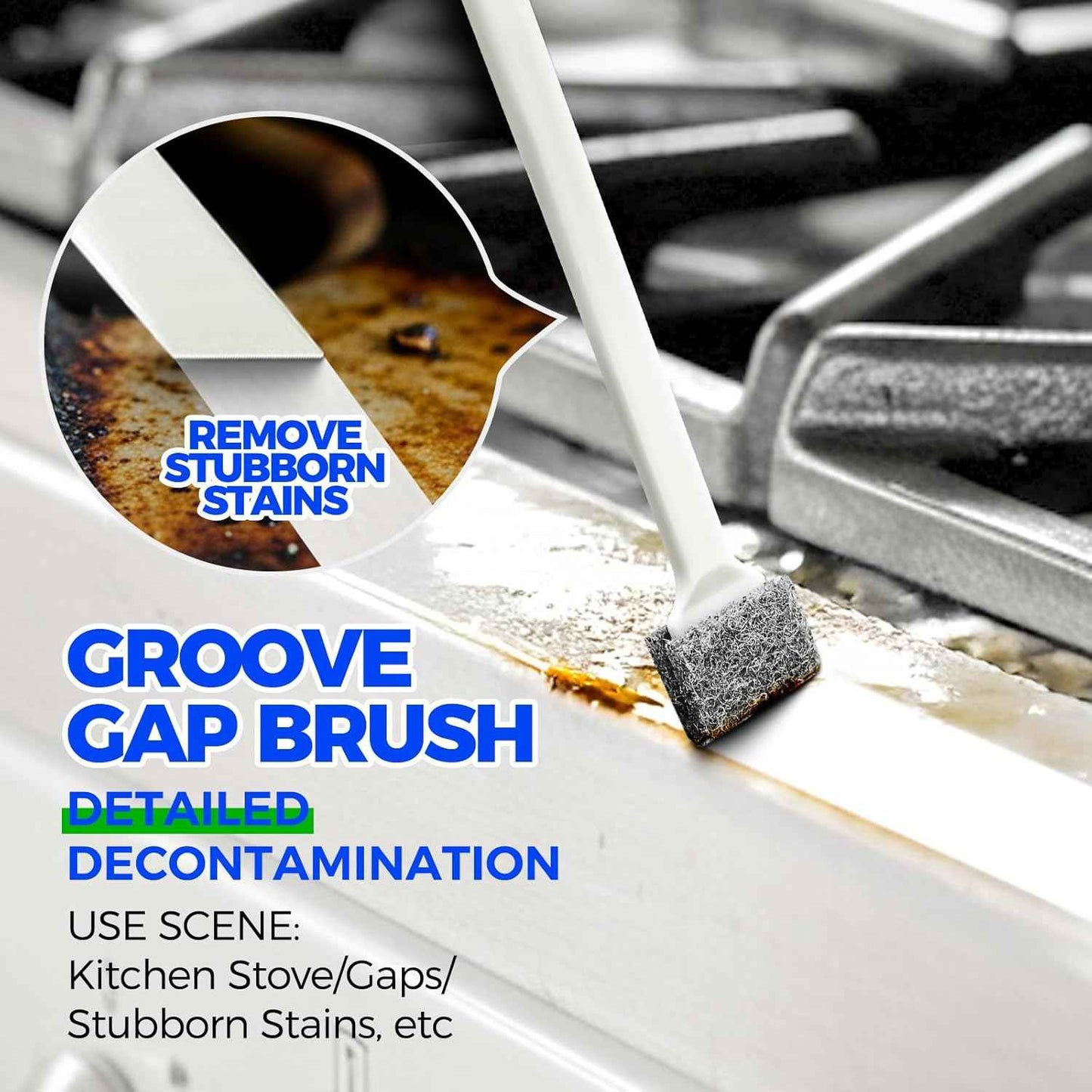 Holikme Cleaning Brush Set for Household Use, Scrub Brush, Kitchen Brush, Tile Lines Brush for Bathroom, Floor, Tub, Shower and Kitchen Surface (Green)