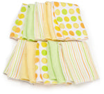 Spasilk newborn washcloths, 10-pack, 80% cotton, 20% polyester, 9x9 inches, various colorful prints