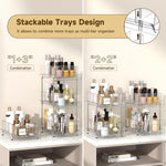 2-Tier Bathroom Organizer with Dividers and Pull-Out Cabinet