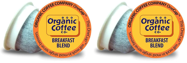 The Organic Coffee Co. Compostable Coffee Pods - Breakfast Blend, 80 Ct, K Cup Compatible