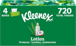 Kleenex Lotion Facial Tissues with Coconut Oil, 3 Flat Boxes, 120 Tissues Per Box, 3-Ply