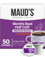 Maud's Half Caff Coffee Pods, 100 ct, Medium Roast Coffee in Single Serve Pods