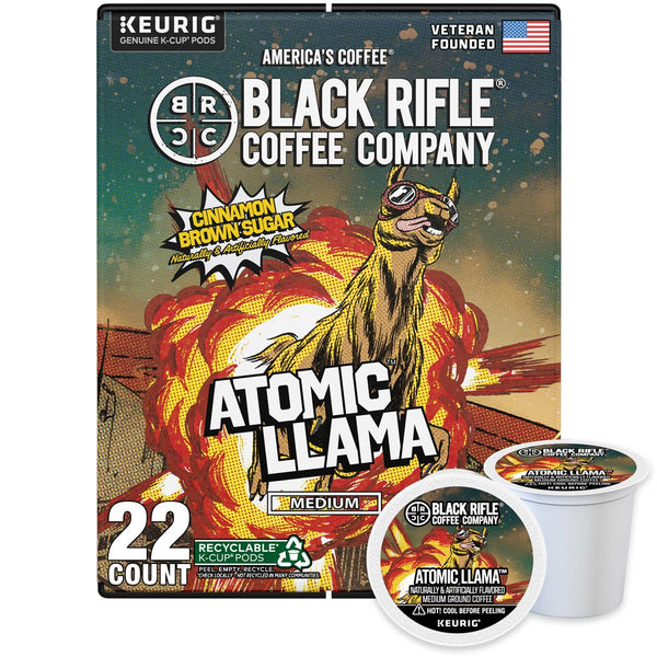Black Rifle Coffee Company Just Black medium roast K Cups, 50 count, compatible with Keurig machines