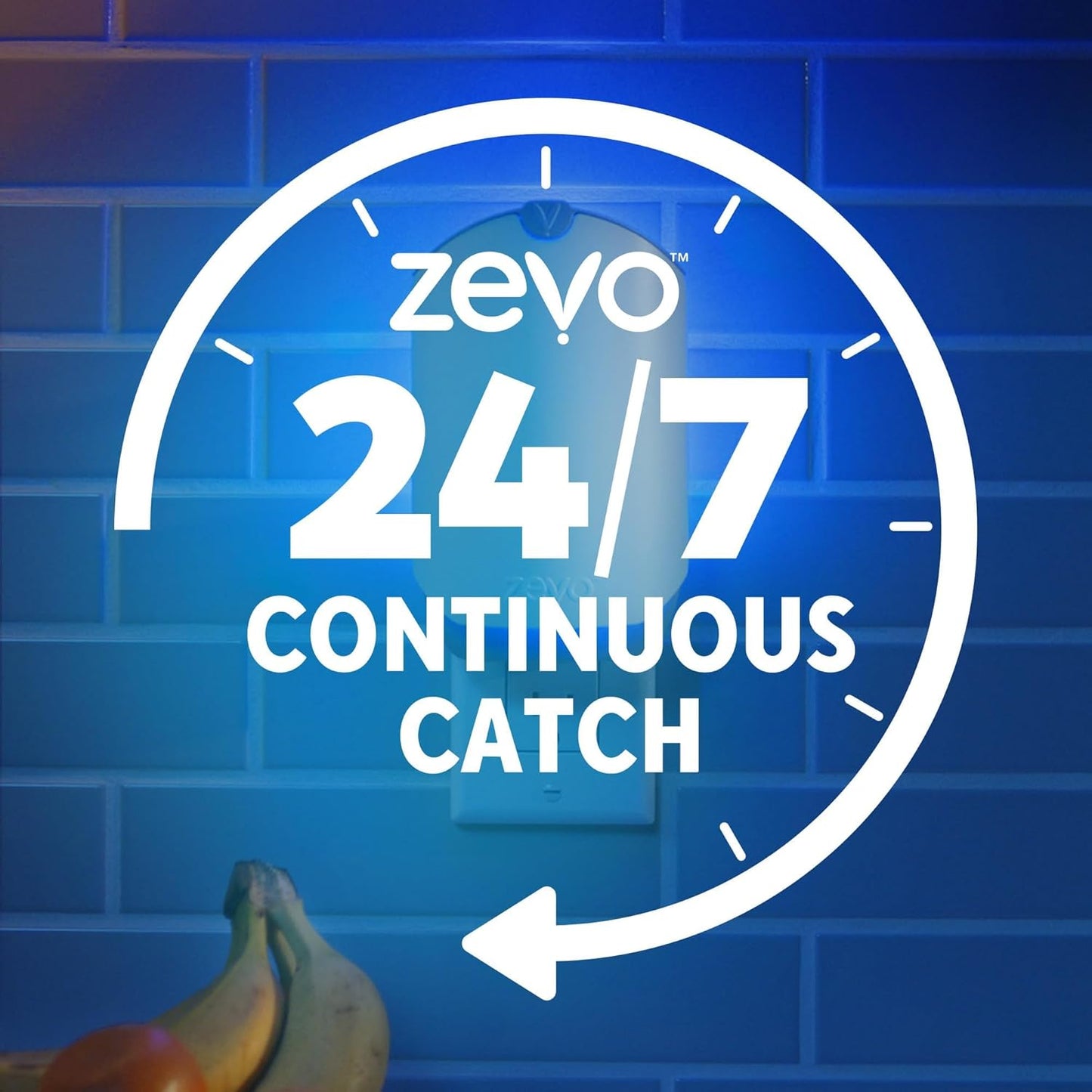 Zevo Flying Insect Trap Refill - for The Zevo MAX & Standard Indoor Fly Trap - Catch Gnats, House & Fruit Flies - Easy to Use - Mess-Free Disposal (4 Refill Cartridges)