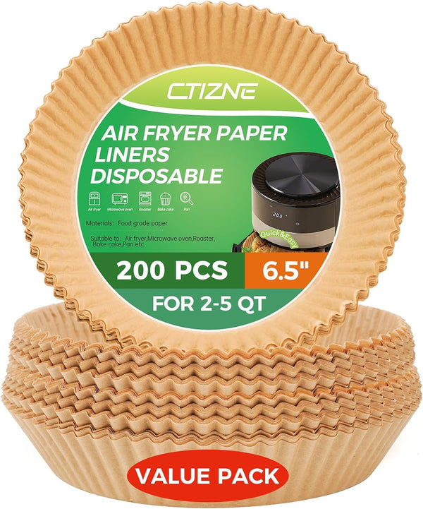 305 Pcs Air Fryer Liners for Bella Slim | Ninja DZ201 | Cosori Dual Air Fryer, Non Stick Rectangle Air Fryer Liners Disposable, Dual Airfryer Liners Parchment Paper Sheets