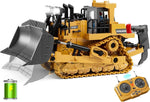 KIDMARKT Remote Control Excavator Toy for Boys | 11-Channel Metal Construction Truck with Lights, 2×1200mAh Batteries, 120-Min Playtime | RC Excavator Toys for Kids Ages 3-12, STEM Gift for Birthday