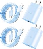 Super Fast Charger Type C, 25W USB C Wall Charger Fast Charging for Samsung Galaxy S25 Ultra/S25/S25+/S24+/S24 Ultra/S24/S24+/S23 Ultra/S22 Ultra/S21 with 10FT Long Android Type C Charger Cable 2Pack