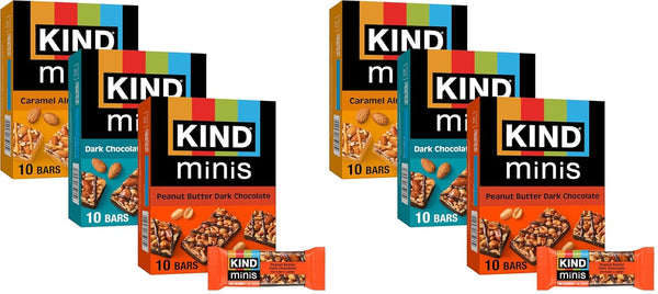 KIND Mini Snack Bars Variety Pack, 30 Count, Gluten Free, Low Sugar, Low Calorie