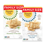 Simple Mills Almond Flour Crackers, Family Size, Fine Ground Sea Salt - Gluten Free, Vegan, Healthy Snacks, 7 Ounce (Pack of 2)