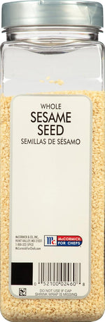 McCormick Culinary Whole Sesame Seeds, 16 oz - Perfect for Noodle Dishes, Sushi, Stir-Fries, and Coating