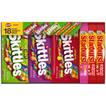 Bulk box of assorted SKITTLES and STARBURST candies, 37.05 oz, 18-count variety mix