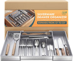Extra Large Silverware Organizer for Kitchen Drawers and Utensil Holder