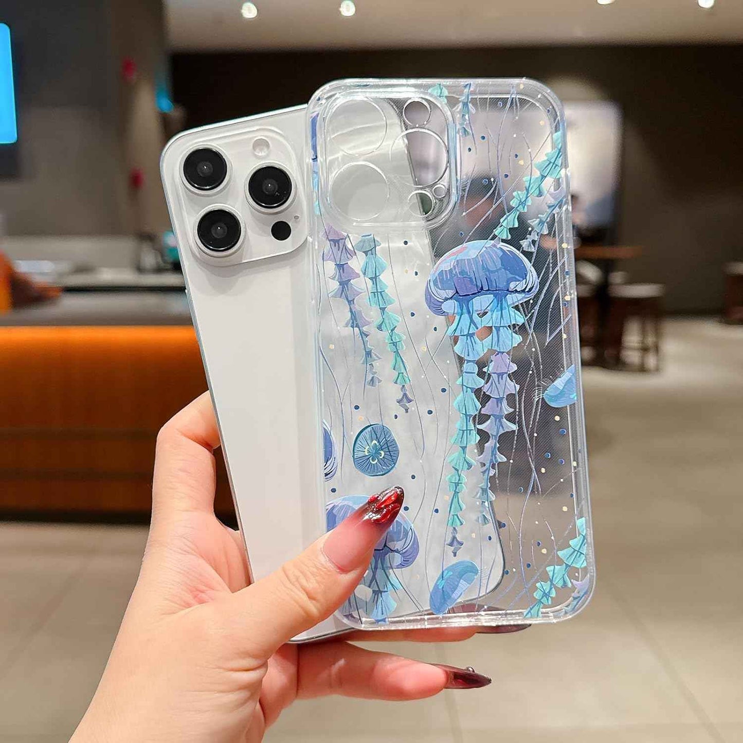 Compatible with iPhone 17 Pro Case(10FT Military Grade Drop Protection), with Jellyfish Design, TPU Shockproof Cover 34Jellyfish-17 Pro