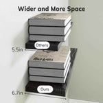 BAYKA Floating Shelves for Wall, Wall Mounted Rustic Wood Shelves for Bathroom, Bedroom, Living Room, Kitchen, Hanging Shelf for Books/Storage/Room Decor with 22lbs Capacity (Black, Set of 3, 15.7in)