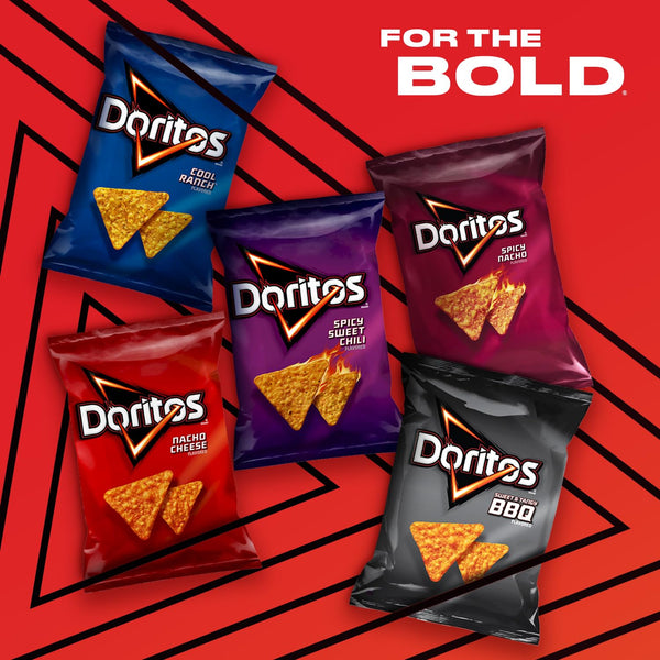 Doritos Flavored Tortilla Chips Variety Pack with 40 Bags in Different Flavors