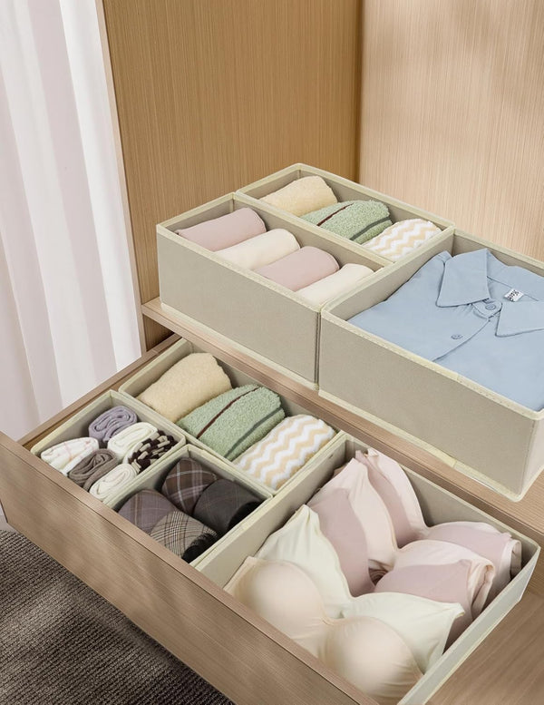 12 pack drawer organizers for clothing storage and organization