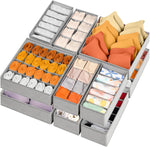12 pack fabric drawer organizer with 116 cells for storage and closet organization