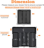 Large Utensil Drawer Organizer Expandable Silverware Organizer for Kitchen Drawer Adjustable Cooking Utensil Holder