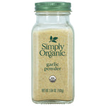 Simply Organic Garlic Powder Certified Organic A-Grade 3.64-Ounce Glass Bottle Kosher Non-GMO