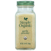 Simply Organic Garlic Powder Certified Organic A-Grade 3.64-Ounce Glass Bottle Kosher Non-GMO