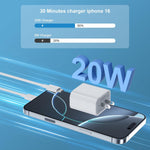 USB-C Wall Charger, 20W Power Adapter Replacement for Phones and Tablets