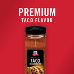 McCormick premium taco seasoning mix, 24 oz, no artificial flavors, large size, easy taco recipe