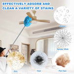 Storystore Ceiling Fan Cleaner Duster with Adjustable Extension Pole and Removable Fan Blade Cleaner - Blue