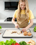 Stainless Steel Cutting Board for Kitchen, Dual-Sided Functionality, Food-Grade Materials, and Space-Saving Design