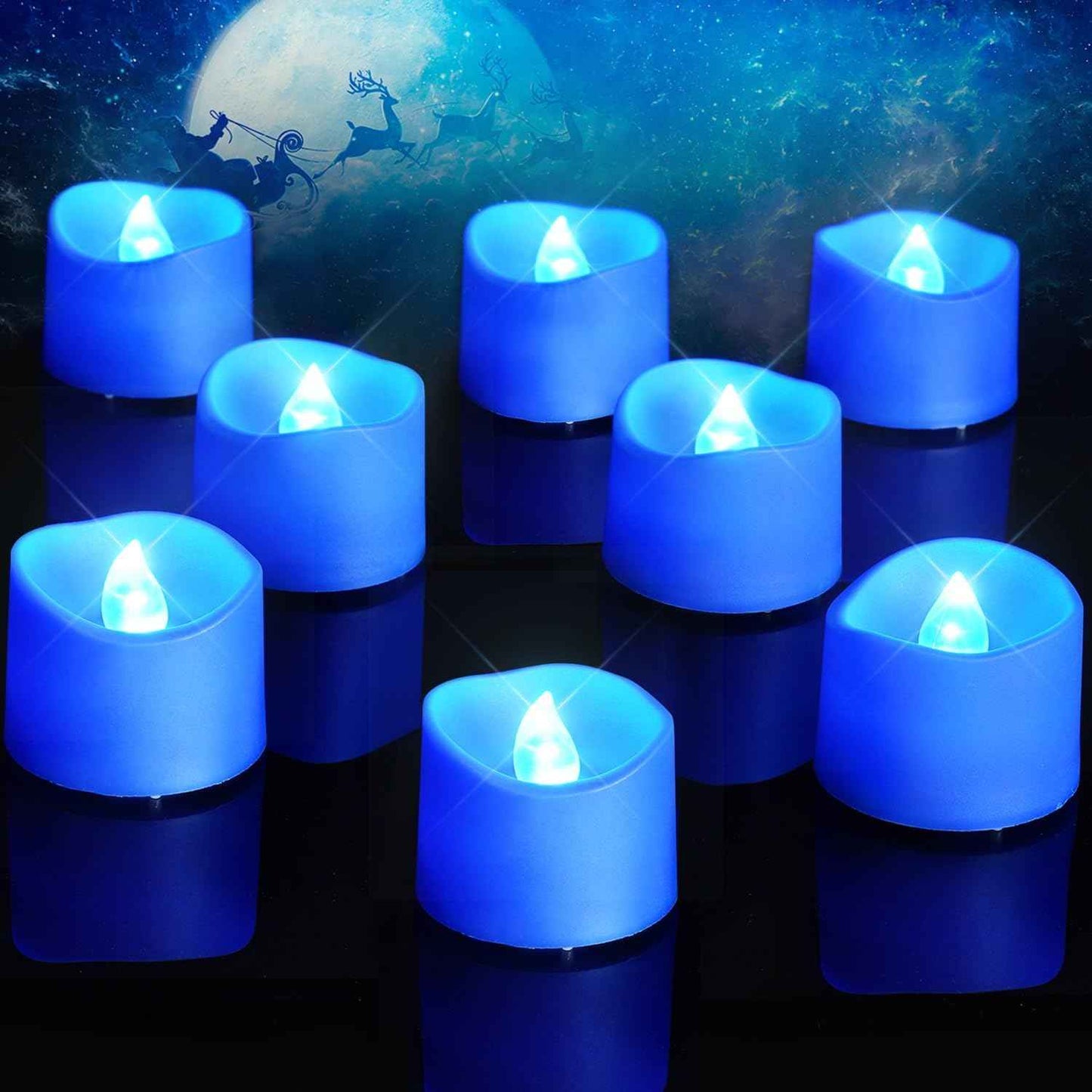Homemory 12Pcs Flickering Flameless Candle Battery Operated, 200+Hours Fake Electric LED Tea Lights for Votive, Centerpiece Table Decorations, Wedding, Aniversary, Halloween, Christmas