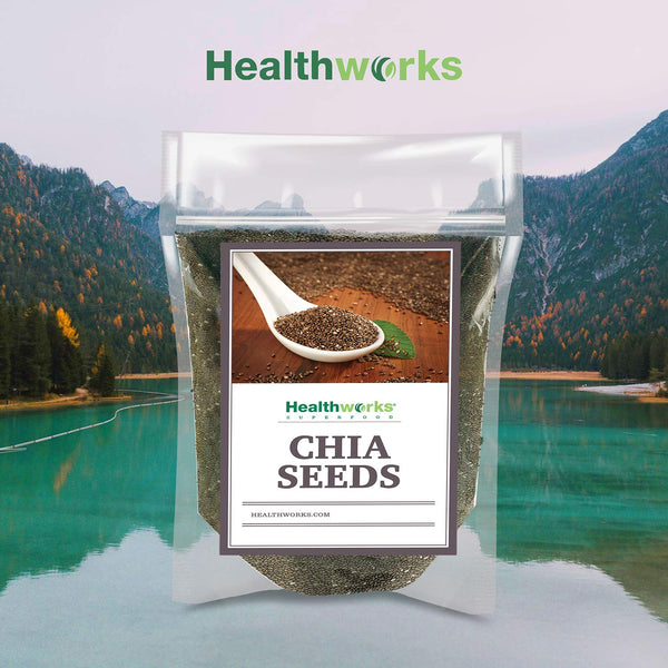 Healthworks Superfoods Raw Chia Seeds - 96 Oz / 6 Lbs - Premium & All-Natural - Contains Omega 3, Fiber & Protein - Great with Shakes, Smoothies & Oatmeal