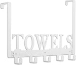 black metal over the door hooks towel holder for bathroom bedroom beach towels wall mount
