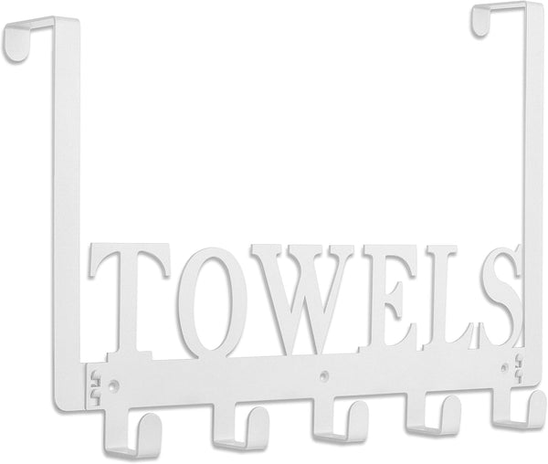 black metal over the door hooks towel holder for bathroom bedroom beach towels wall mount