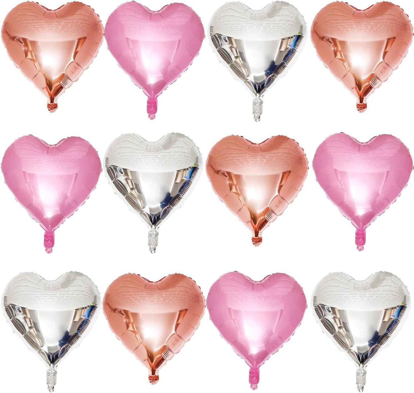 Gradient Pink Heart Shaped balloons Pack of 10,18 Inch Love Valentine Balloons Heart Romantic Balloons For Valentines Day Propose Marriage Wedding Bridal Shower Engagement Party Decorations