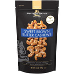 Squirrel Brand Sweet Brown Butter Cashews 3.5 oz Resealable Gluten Free Gourmet Nuts Snack