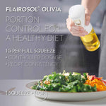 Flairosol Olivia - Original Advanced Oil Sprayer with Patented Technology, Glass Bottle, Golden Leaves