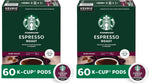 Starbucks K-Cup Coffee Pods, Dark Roast, 60 Count, Keurig Compatible