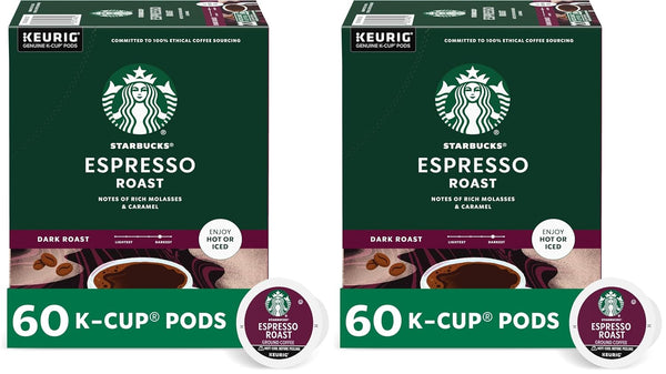 Starbucks K-Cup Coffee Pods, Dark Roast, 60 Count, Keurig Compatible