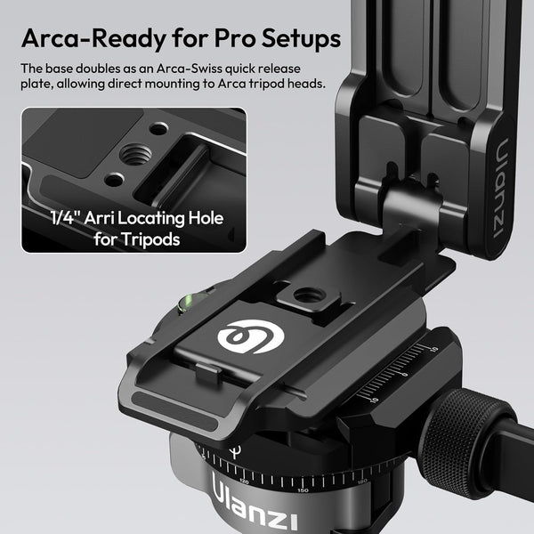 ULANZI MA38 Magnetic Phone Tripod for iPhone 17/16/15-52N Strong Magnet Foldable Hook for Magsafe Phone Tripod, Portable Mini Phone Stand for Desk w Arca Uka Mount & Back Magnetic for Vlog/Travel