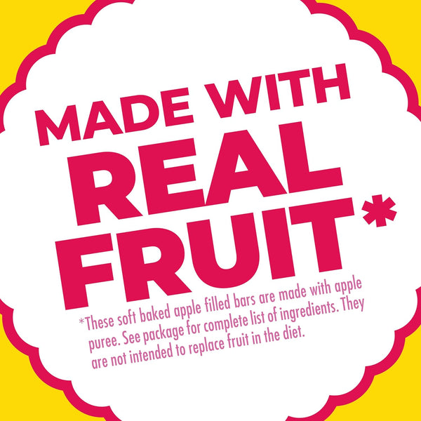 Soft Baked Apple Filled Bars, Apple Flavor Snacks, 5 Count, 6.55 oz