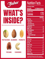 Fisher Oven Roasted Mixed Nuts with Peanuts, 24 Ounces, Reusable Canister