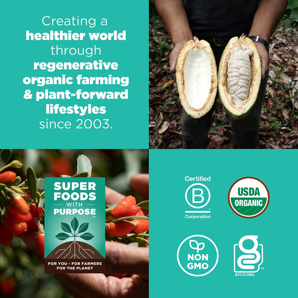 Navitas Organics Cacao Goji Superfood+ BITES are all natural plant-based power snacks with clean energy and nutrition.