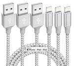 iphone 3 pack 10ft lightning nylon braided apple mfi certified fast charging cord