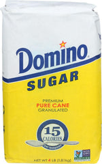 domino sugar granulated, 64 oz, premium pure cane sugar, free-flowing, all-purpose, high-quality