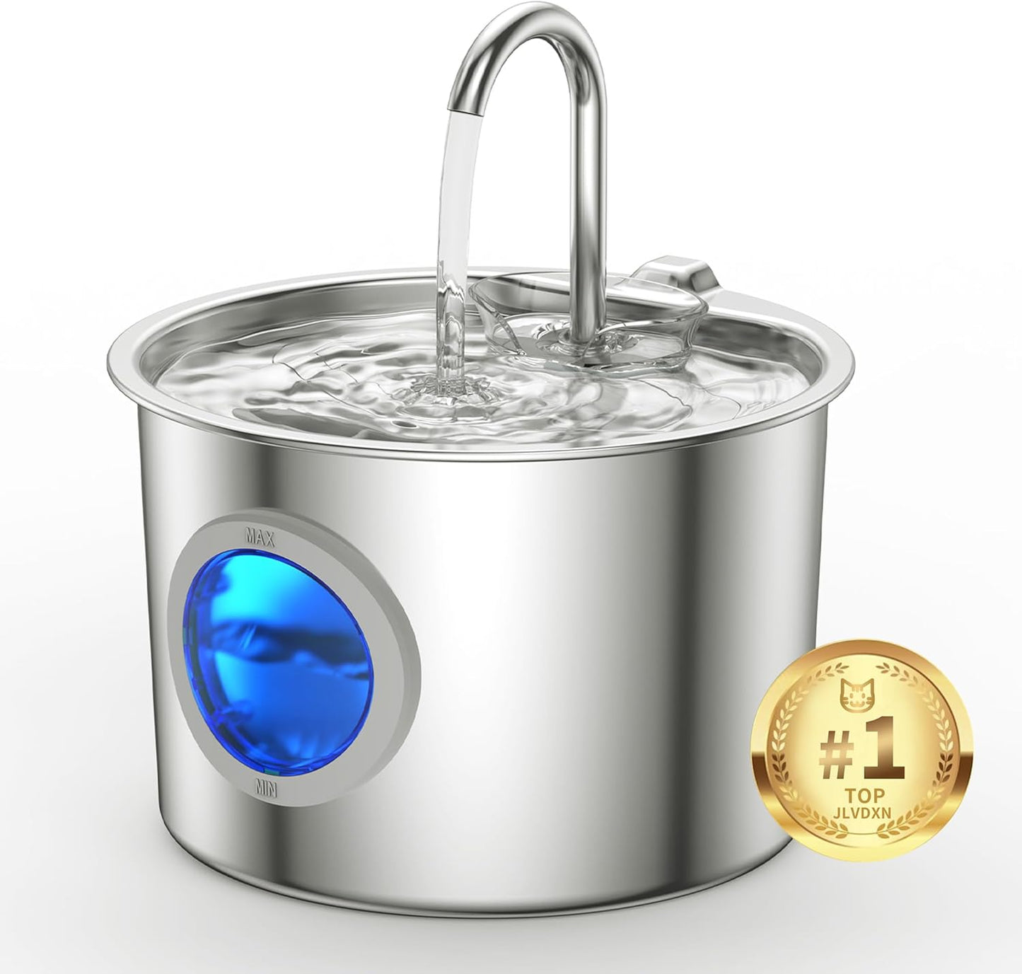 Cat Water Fountain Advanced 304 Stainless Steel 2.2L/74oz with Detachable Tank, Easy to Clean